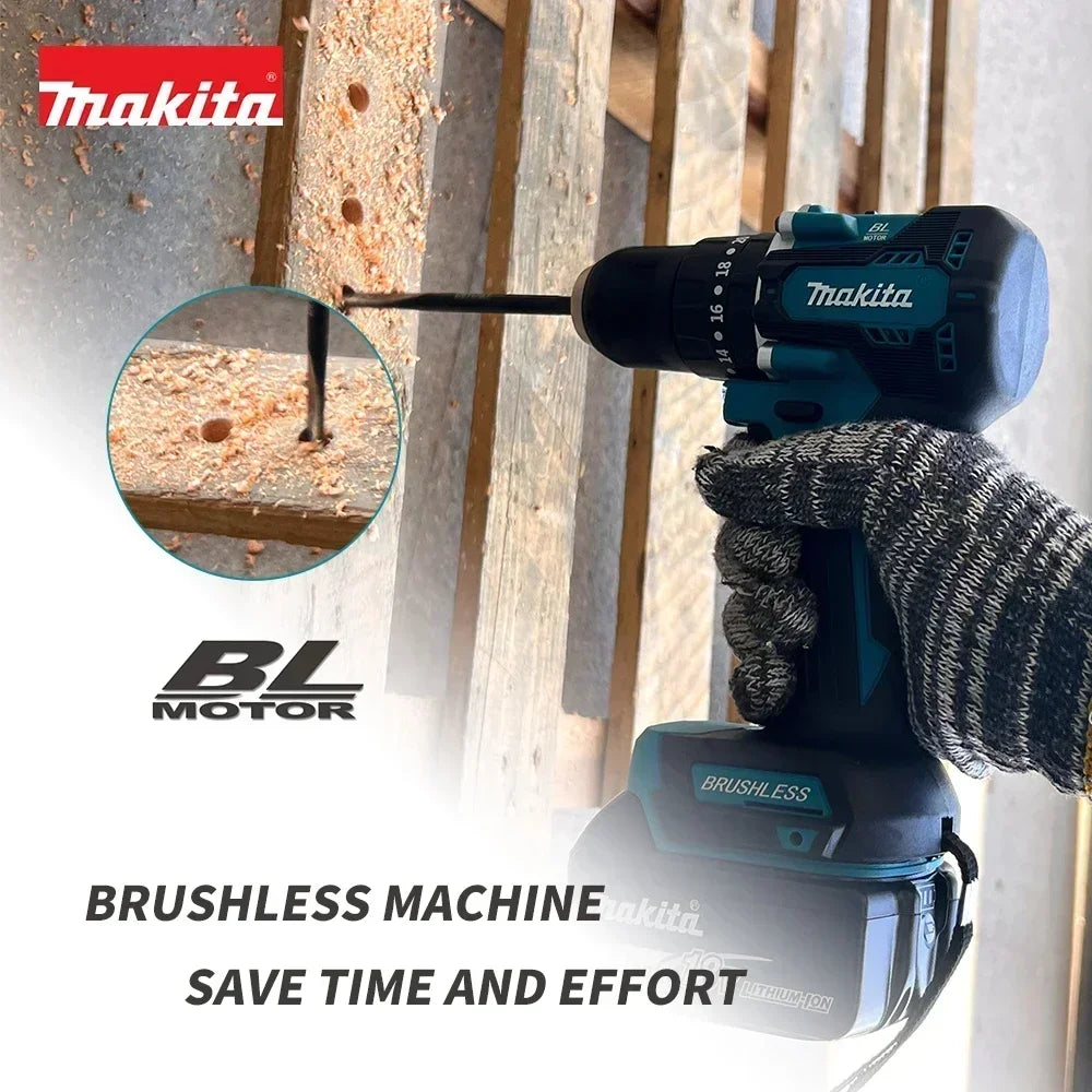 Makita DDF487 18V Brushless Cordless Drill/Driver, Compact, High Torque and Variable Speed, for Woodworking, Compatible with Makita Battery