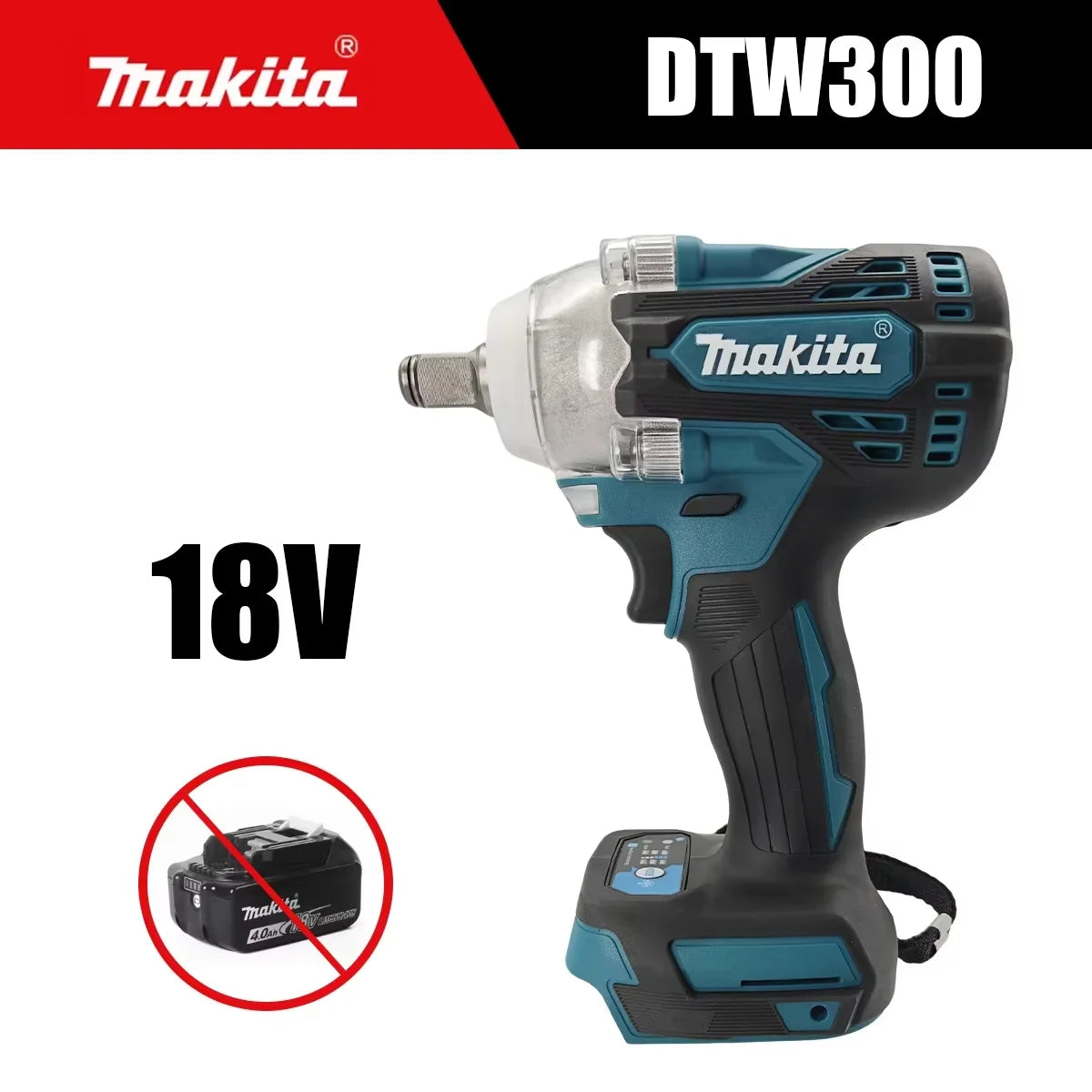 Makita DTW300 330Nm Torque Tire Removal Lithium Tool 18V Brushless Power Tool Set Cordless Impact Wrench For Auto Repair